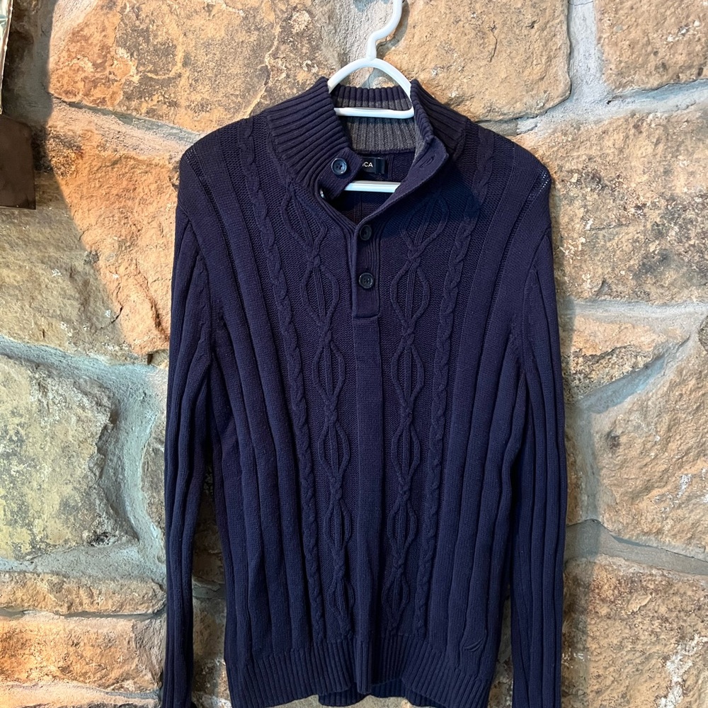 Nautica Dark Blue Turtleneck Sweater